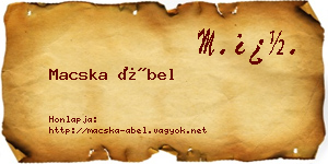 Macska Ábel névjegykártya